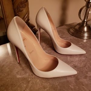 Christian Louboutin So Kate White Leather